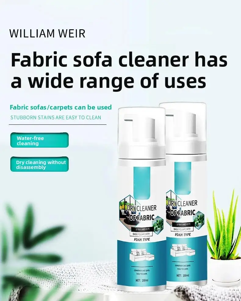 SF-03 Fabric Stain Remover Spray, Dry Cleaning Agent, 200ml, for Sofa, Carpet, Clothing, Eco-Friendly, No-Wash Formula - Image 2